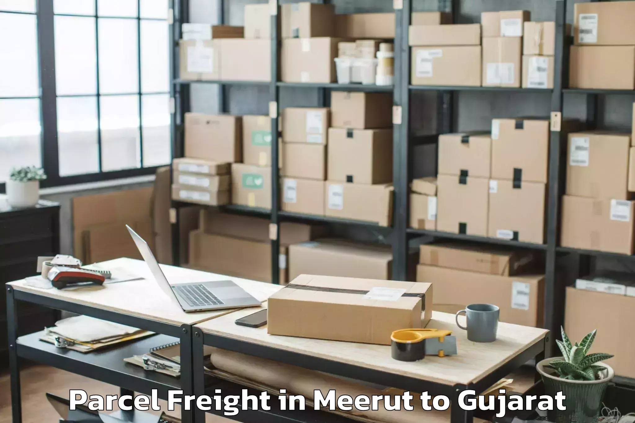 Efficient Meerut to Surat Airport Stv Parcel Freight